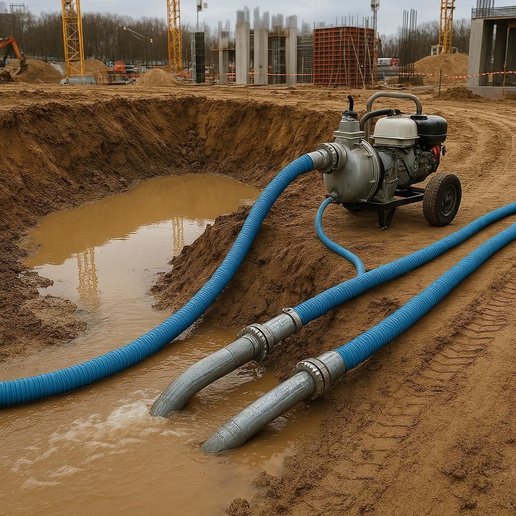 Водопонижение и осушение котлована в Шлиссельбурге