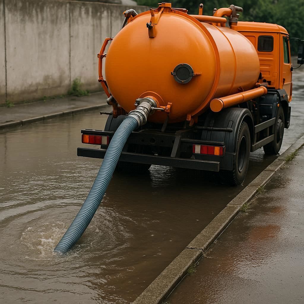 Откачка воды в Шлиссельбурге